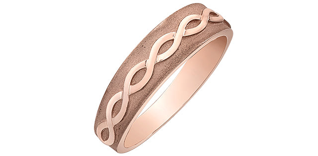 Sandblast Rose Gold Band