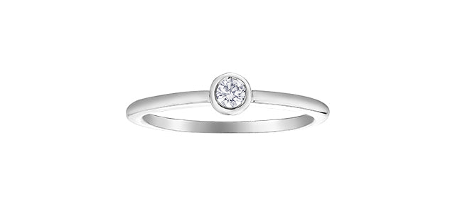 0.15 ct T.W. Diamond White Gold Ring Stack
