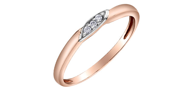 0.03 ct T.W. Diamond Two Tone Gold Ring Stack