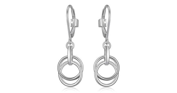 "LYRA" RHOD PLTD INTERLOCKING CIRCLE(10MM)