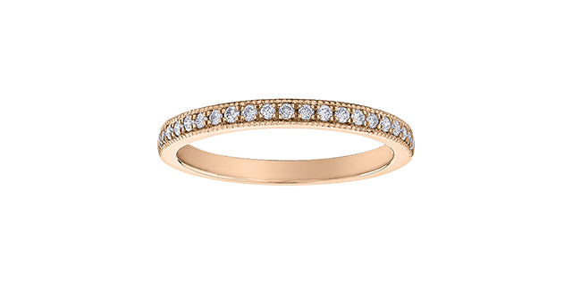 0.15 ct T.W. Diamond Rose Gold Ring Stack