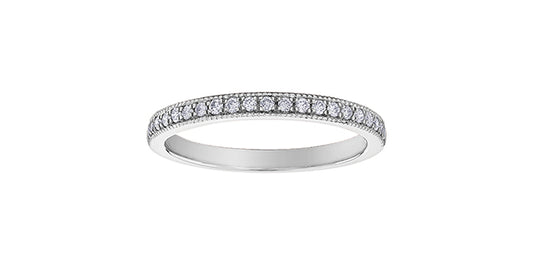0.15 ct T.W. Diamond White Gold Ring Stack