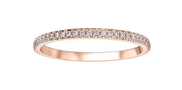 0.10 ct T.W. Diamond Rose Gold Ring Stack