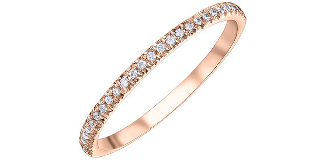 0.10 ct T.W. Diamond Rose Gold Ring Stack