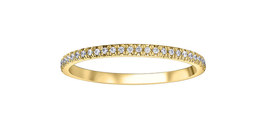 0.10 ct T.W. Diamond Yellow Gold Ring Stack
