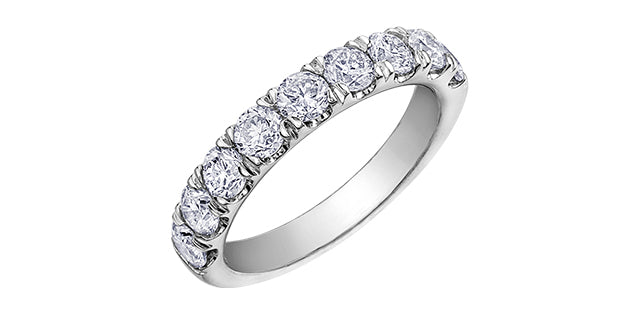 1.50 ct T.W. Diamond 10K Shared Prongs White Gold Anniversary Band