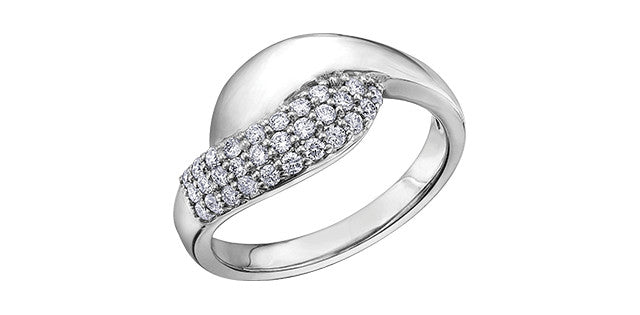 0.34 ct T.W. Fancy Twist White Gold Ladies Statement Ring