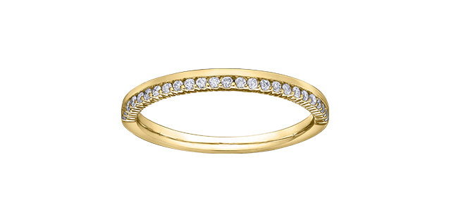 0.15 ct T.W. Diamond Yellow Gold Ring Stack