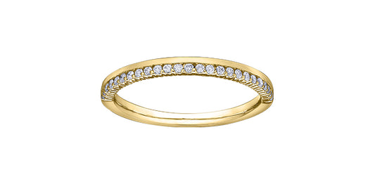 0.15 ct T.W. Diamond Yellow Gold Ring Stack