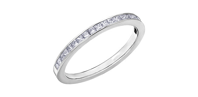 0.37 ct T.W. Princess Cut 14K White Gold Ladies Band