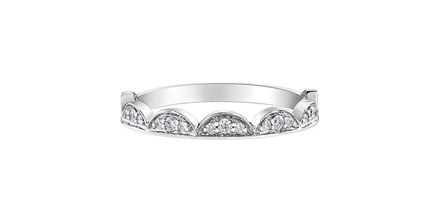 0.13 ct T.W. Diamond White Gold Tiara Ring Stack