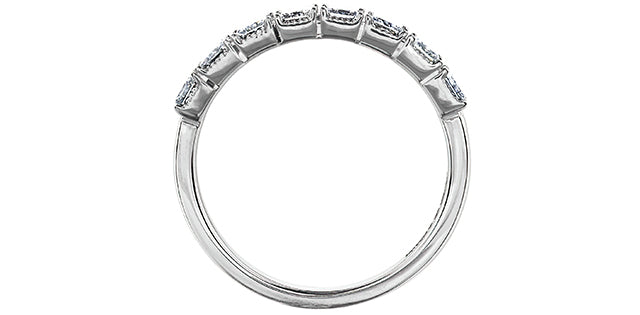 Princess Cut 1.00 ct T.W. Canadian Diamond 14K White Gold Anniversary Band