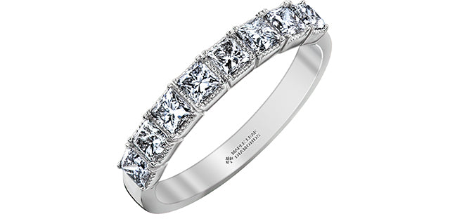 Princess Cut 1.00 ct T.W. Canadian Diamond 14K White Gold Anniversary Band