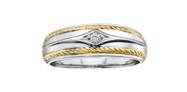 Men's 0.06 ct T.W. White Gold Band