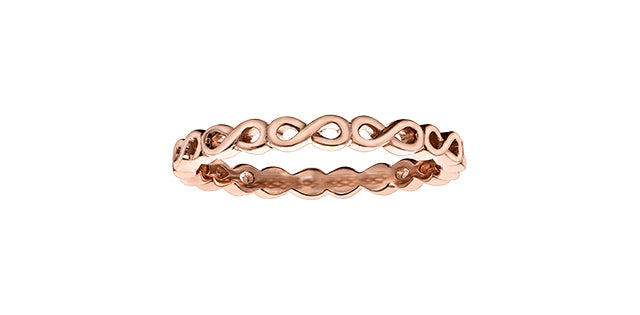 Infinity Rose Gold Band