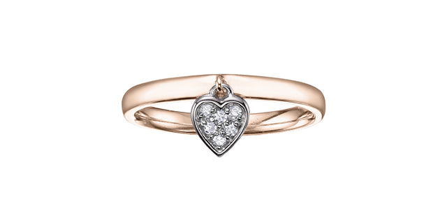0.06 ct T.W. Diamond Two Tone Gold Ring Stack