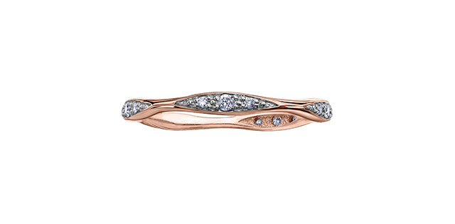 0.10 ct T.W. Diamond Rose Gold Ring Stack