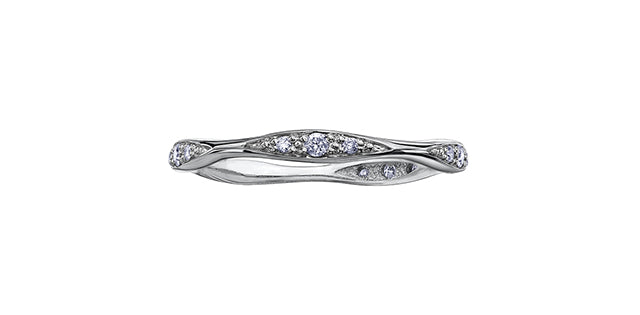 0.10 ct T.W. Diamond White Gold Ring Stack