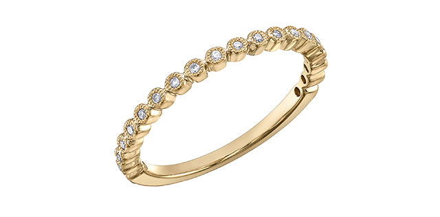 0.10 ct T.W. Diamond 10K Yellow Gold Anniversary Band