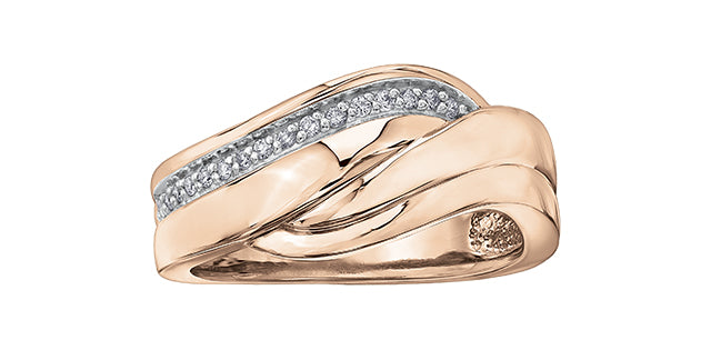 0.08 ct T.W. Twist Rose Gold Ladies Ring