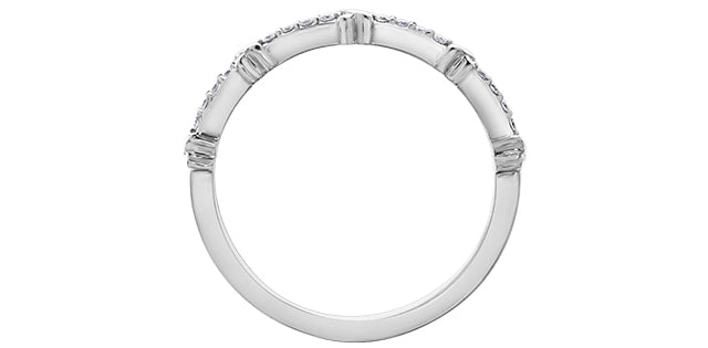 0.08 ct T.W. Diamond White Gold Ring Stack