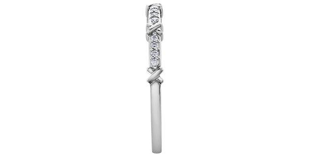 0.08 ct T.W. Diamond White Gold Ring Stack