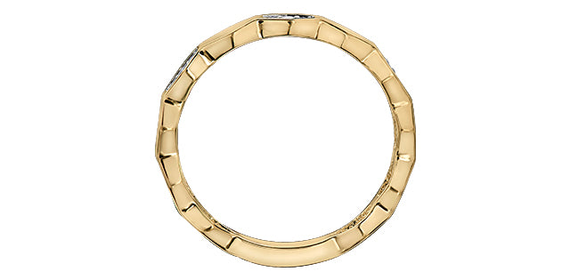 0.03 ct T.W. Diamond Yellow Gold Ring Stack