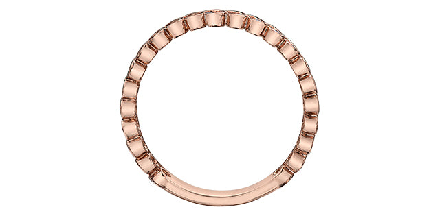 0.08 ct T.W. Diamond Rose Gold Ring Stack