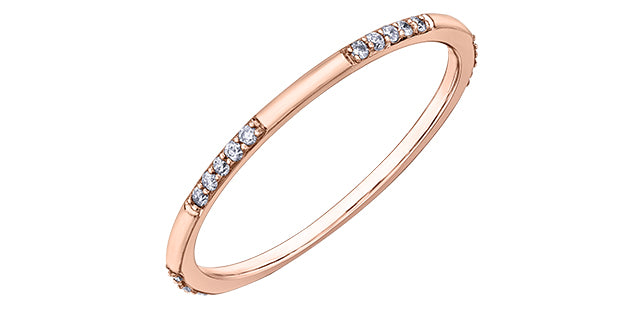 0.10 ct T.W. Diamond Rose Gold Ring Stack