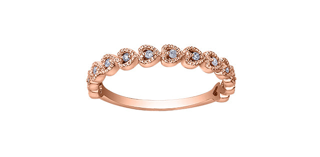 0.10 ct T.W. Diamond Gold Ring Stack