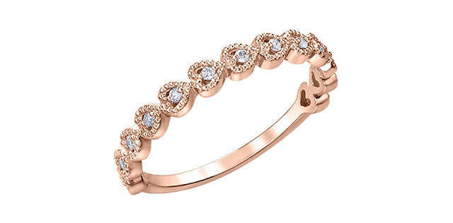 0.10 ct T.W. Diamond Gold Ring Stack