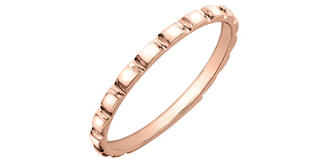 Textured Rose Gold Ring Stack