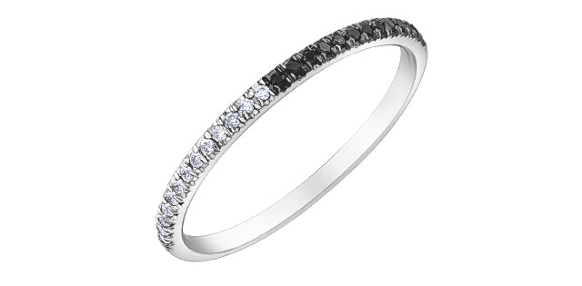 0.10 ct T.W. Diamond White Gold Ring Stack