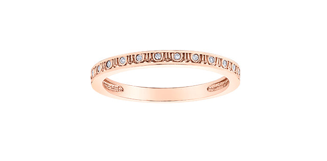 0.05 ct T.W. Diamond Rose Gold Ring Stack