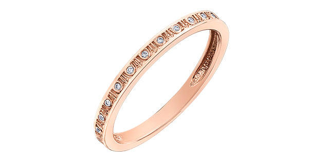 0.05 ct T.W. Diamond Rose Gold Ring Stack