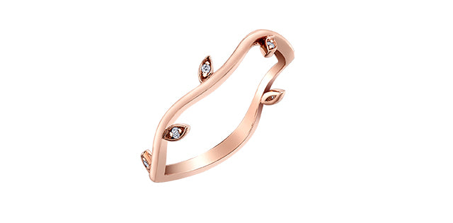 0.02 ct T.W. Diamond Rose Gold Ring Stack