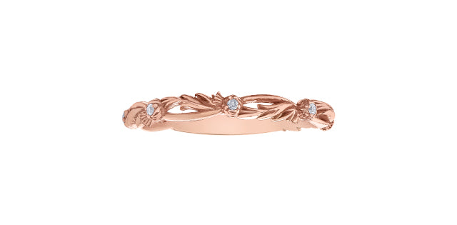 0.03 ct T.W. Diamond Rose Gold Ring Stack