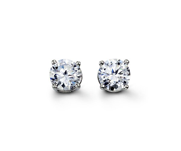 7mm Silver Round Studs