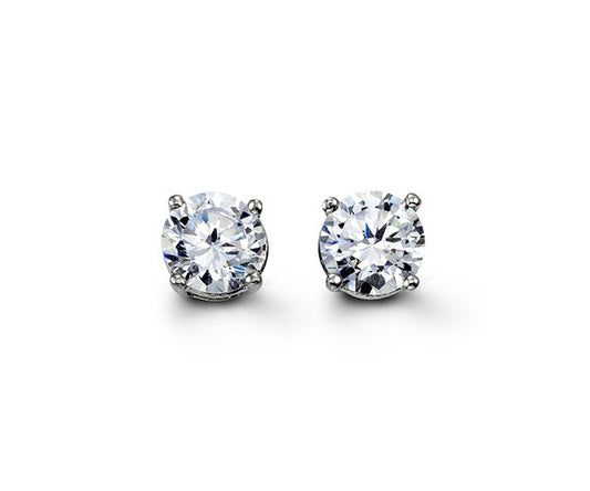 7mm Silver Round Studs