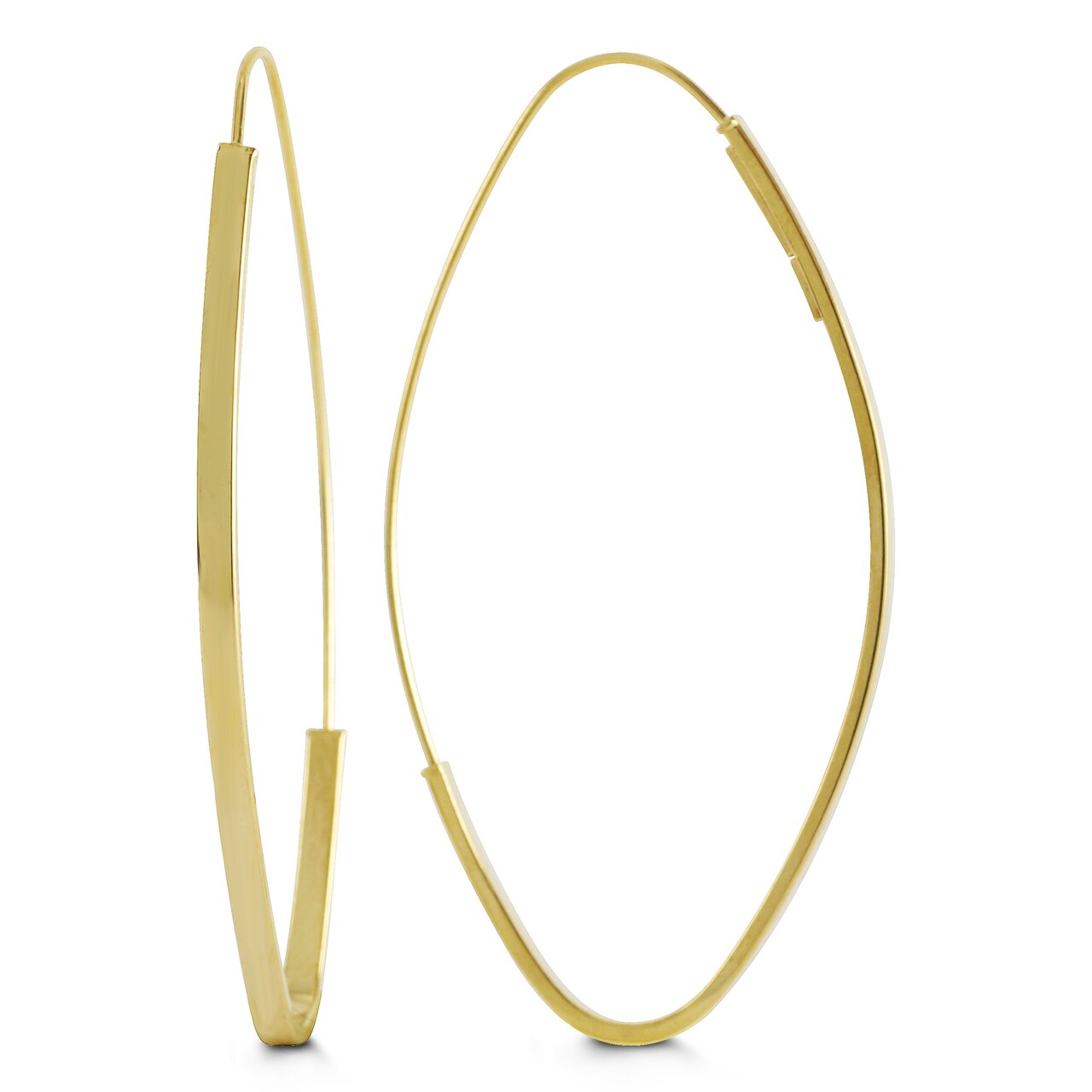 Geometric Yellow Gold Hoop