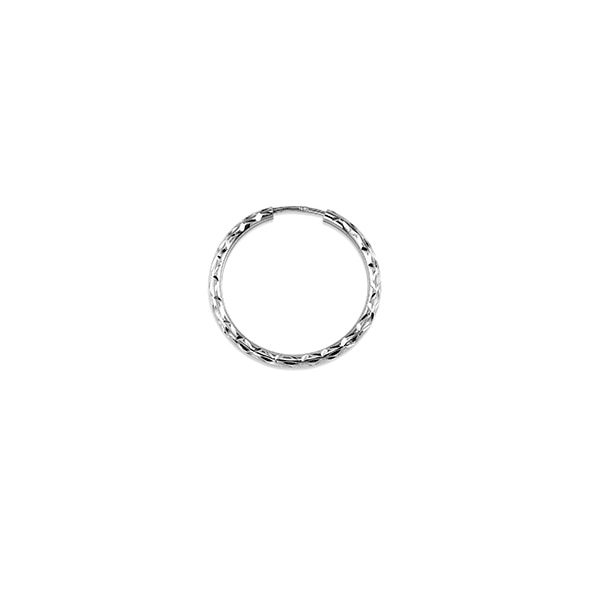 19mm Diamond Cut White Gold Dazzles