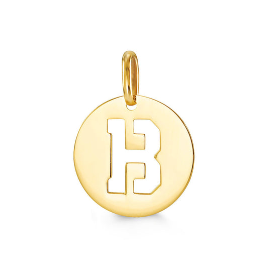 Letter "B" Pendant in Yellow Gold