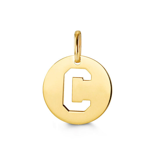 Letter "C" Pendant in Yellow Gold