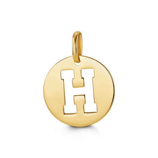 Letter "H" Pendant in Yellow Gold