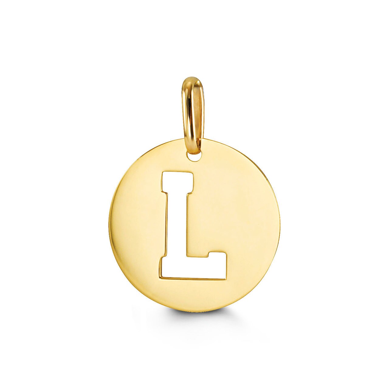 Letter "L" Pendant in Yellow Gold