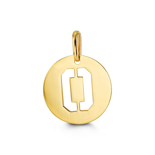 Letter "O" Pendant in Yellow Gold