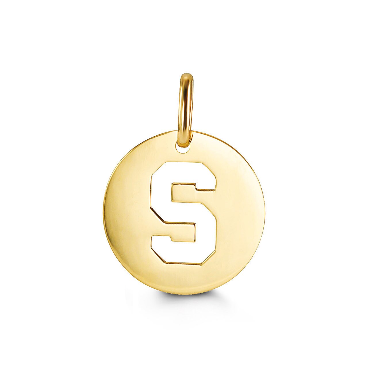 Letter "S" Pendant in Yellow Gold