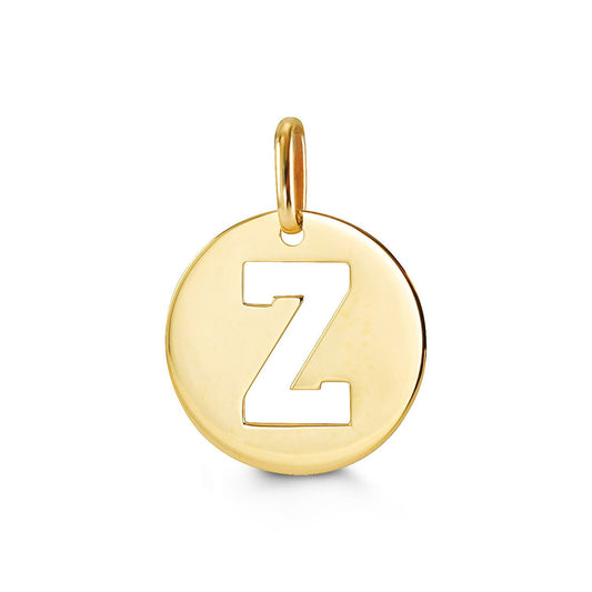 Letter "Z" Pendant in Yellow Gold