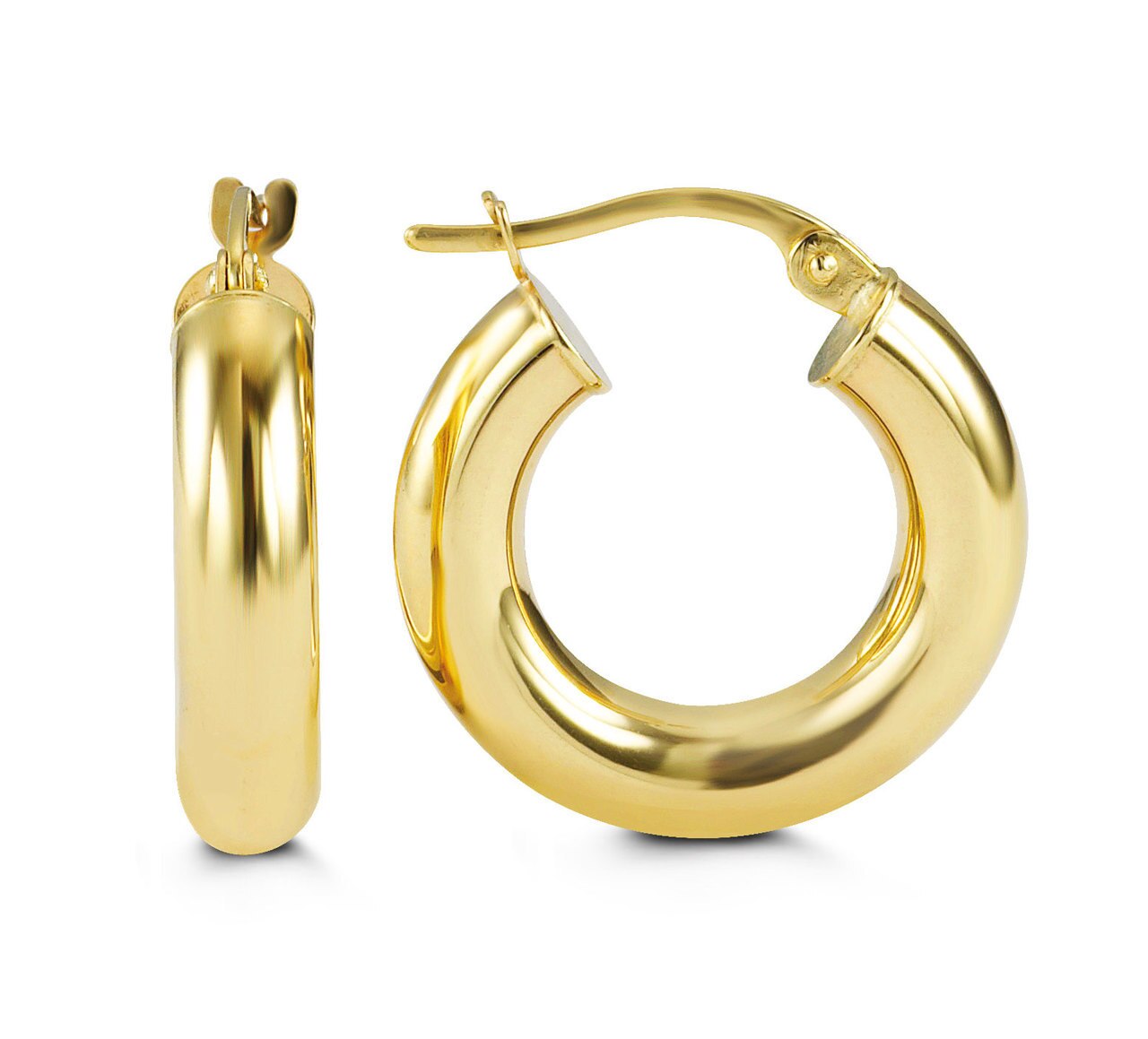 18mm Yellow Gold Classic Hoops