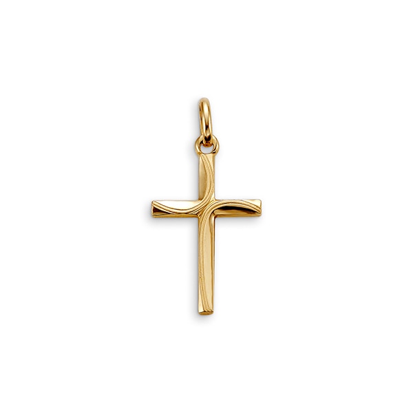 10K Gold Faith Charm Pendant (Model BEL